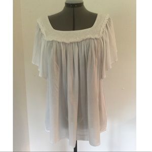 White embroidered blouse